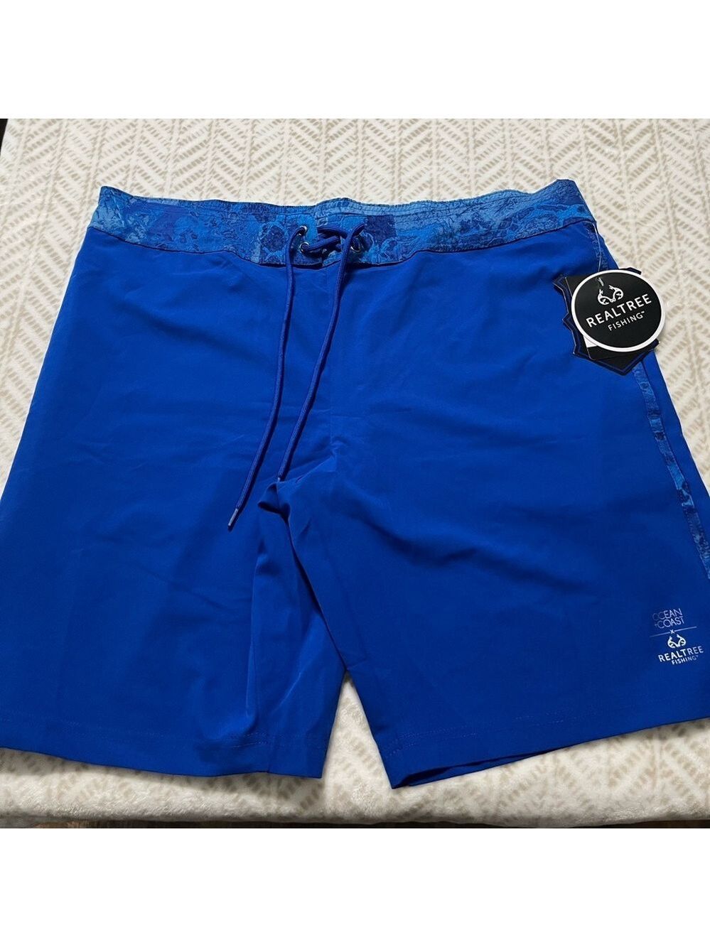 Realtree Blue Board Shorts Quick-Dry Swimwear Large